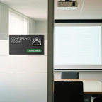 Conference Room Sign - In A Meeting Sign for Office Door, Do Not Disturb, In Use/Available Slider Indicator for Office Tell Whether Meeting Room is In Session