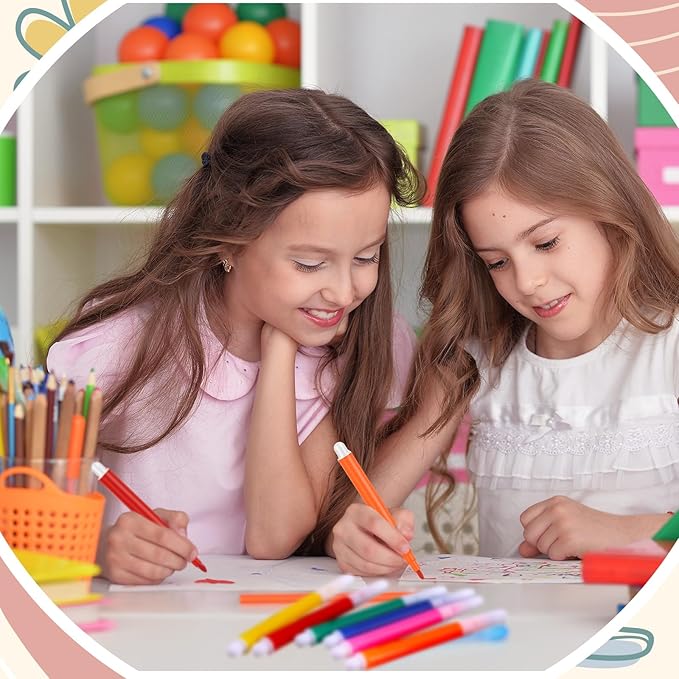 480 Pcs Mini Markers Colored Pen 3.4 Inch Vibrant Colors Portable Short Colored Markers Assorted Multicolor Watercolor Marker Pen for Kids and Adult Glass Office School Supplies (6 Colors)