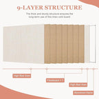 AMUSIGHT Double-Sided Large Cork Board with Linen, 60" x 40" Foldable Hanging Aluminum Framed Bulletin Board, Vision Board Pin Board Corkboards for Walls, Office, School Decor, 20 Pushpins