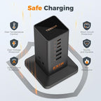 Charging Station PD 100W, TESSAN 9-in-1 USB C Power Strip for iPhone 17/16/15, MacBook, Tablet, Desktop Phone Fast Charger with 3 AC, 3 USB-A Ports, Home Drom Office Accessories