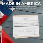 Custom 8.5" x 7" Carbonless NCR Books in 3-Part Triplicate Invoices, Receipts, Work Orders, Sales Orders, Purchase Orders, Estimates, Quote Forms with Your Company/Business Name (66 Sets)