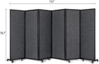 Strongbird Room Partition,Office Divider,Portable Commercial Screen Dividers,Privacy Partition Separator,Classroom School Dividers, 12'7"L* 6'7"H,6 Panel,Grey