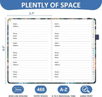 Comkiso Address Book with Individual Alphabetical Tabs Laminated, Large Print Address Book with 468 Wide Lining Entry Spaces, Change of Address Labels, Hardcover Address Book 5.7 x 8.5" - Bloom
