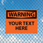Custom OSHA Style Warning Sign 18" x 24" Plastic Sign, Customizable "Your Text Here", by AccuformNMC Made in USA