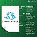 TerraSlate Printable Waterproof Paper for Laser Printer, 10 MIL 8.5" x 14", 250 Sheets, Matte White Printer Paper, Rip-Resistant, Weather/Rain Proof Copy Paper