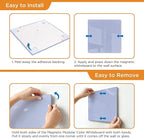 Comix Magnetic Dry Erase Board, 6 Pack, 11.8 x 11.8 Inches, Modular Whiteboard for Fridge, Office and Home, Small White Board Dry Erase Set for Kids, Students, Kitchen Organizer and Planner, Purple