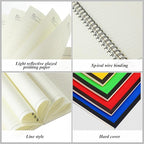 Leelosp 12 Pack Small Spiral Notebook A5 Lined College Ruled Spiral Journal Notebook 5.5 x 8.3 Inch Kraft Cover, 120 Pages for Work Students Office Business(Blue,Green,Yellow,Red)