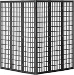 VEVOR Room Divider, 6 Panel Japanese Room Divider, Folding Privacy Screen Indoor, Portable Partition Dividers and Decoration Screens, for Room Separation, Home, Office, Restaurant & Bedroom (Black)