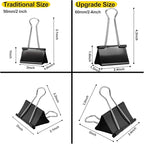 Ufmarine Extra Large Binder Clips 2.4 Inch Length, Jumbo Binder Clips for Office (8 Pcs)