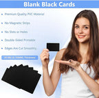 100 Pack - Premium Blank PVC Cards for ID Badge Printers - Premium Quality Black CR80 30 Mil (CR8030) by KLMNDUO - Compatible with Most Photo ID Badge Printers(Black)