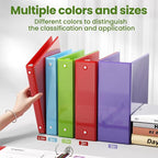 SUNEE 3 Ring Binder 3 Inch 1 Pack, Clear View Binder Three Ring PVC-Free (Fit 8.5x11 Inches) for School or Office Supplies, Tender Green