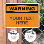 Custom Warning Sign, OSHA Sign, 10x14 Inches, Rust Free .040 Aluminum, Fade Resistant, Indoor/Outdoor Use, Made in USA