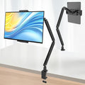 Tablet Stand for Desk/Bed, Adjustable iPad Holder Clamp Mount, Foldable Tablet Arm, 360° Rotation, Compatible with 5.7''-15.6'' IPhone, iPad Pro, Air, Mini, Kindle, Galaxy Tab, Nintendo Switch