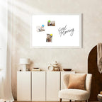 Large White Board for Wall, 36'' x 24'' Magnetic Dry Erase Board, Decorative Whiteboard, White Vintage Wooden Frame