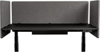 Stand Up Desk Store ReFocus Clamp-on Acoustic Desk Divider Privacy Panel That Reduces Noise and Visual Distractions (Ash Gray, 59" x 23.6, 23.6" x 23.6", & 23.6" x 23.6")