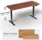 VIVO Electric 60 x 30 in Standing Desk, Memory Height Adjustment, 1B Series, Holds 220 lbs, Dark Walnut Top Black Frame, DESK-KIT-1B6D-30
