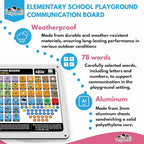 Weather-Proof Aluminum School Playground Communication Board for Autism - Outdoor Inclusive Communication Aid, Lightweight & Durable for Autism & Inclusive Play