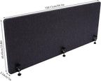 DouSeiAi Clamp-On Desk Divider, Desk Privacy Panel, Office Sound Absorbing Cubicle Partitions, One-Side Panel, 59.1x 23.8x1inch/Dark Gray