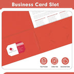Two Pocket Folders, PANDRI 30 Pack 2 Pocket Folders, Letter Size Paper File Folder for School Office Home Business, Red