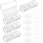 ProSuites Cable Organizer Box with Lid, 5 Pcs Clear Cord Storage Organizer with 50 Cable Ties 108 Cable Labels, Charger Organizer for Office Desk Drawer Organizers and Accessories