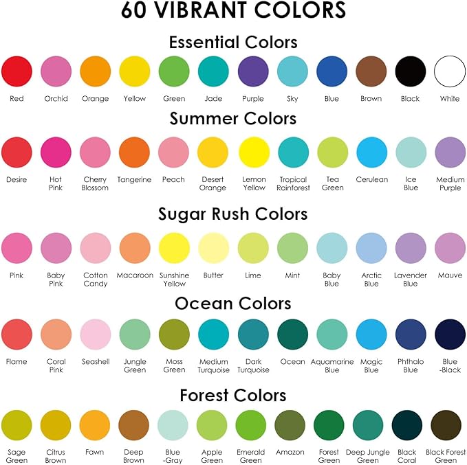 Grabie 12Colors Acrylic Gel Pens&Coloring Book, Medium Point Colored Gel Pens, Acrylic Gel Ink Pen Assorted Colored for Drawing, Note Taking, Bold&Bright Coloring Kit, Set of 12 (Essential Colors)