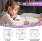 Visual Timer for Kids with Pause Function, 60 Minute Countdown Timer for Kids Desk Study, Teaching, Kitchen Cooking, Office Meetings, Time Management for ADHD (Purple)