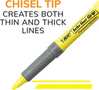BIC Brite Liner Grip Highlighter, Chisel Tip (1.6 mm), Assorted Colors, For Broad Highlighting & Fine Underlining, 5-Count