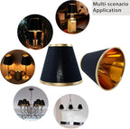 TAaMTYH small lamp shade chandelier shades set of 3，Fabric Lampshade for Wall Lamp，chandelier shades，small table lamps，For Cutting Edge bulbs, Clip-on Fitter Lampshade，3" X 6" X 5"