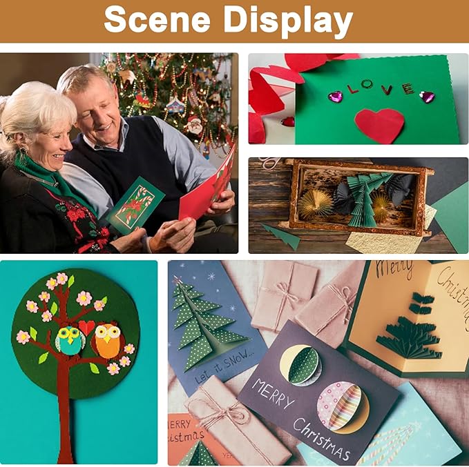 120 Sheets Dark Green Shimmer Cardstock 8.5 x 11 Metallic Paper, 92lb Heavyweight Craft Paper Card Stock for Christmas, Birthday Decorations, DIY Cards Making, Invitations