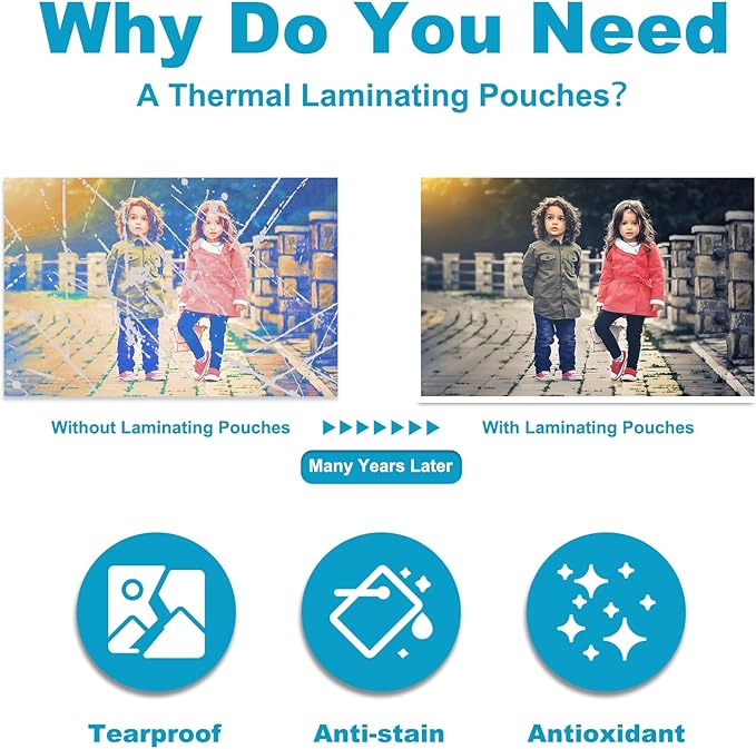 5 Mil Laminating Sheets, Holds 8.5 x 11 Inch Sheets 100 Pack, Thermal Laminating Pouches for Laminator, 9 X 11.5-inches/Letter Size Thermal Laminating Paper, Round Corner