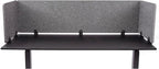 Stand Up Desk Store ReFocus Raw Clamp-On Acoustic Desk Divider Mounted Privacy Panel to Reduce Noise and Visual Distractions (Castle Gray, 59" x 16")