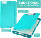 Sooez Clipboard with Storage, High Capacity Nursing Clip Board 8.5 x 11 with Pen Holder & Low Profile Clip, Plastic Clipboards Case Box, Teacher Must Haves School Office Supplies,Letter Size/ A4
