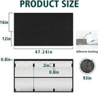 EcoBrisa 48" Under Desk Privacy Panel with Cable Management Organizer Sleeve Self-Adhesive Modesty Panel for Cord Organizer Pockets and Desk Skirt for Home Office or Standing Workstation