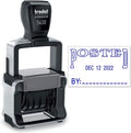 Trodat 5430 Professional Self-Inking Date Stamp with Posted - Blue Ink