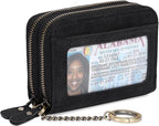 GOIACII Small Genuine Leather Wallet for Women, RFID Blocking Credit Card Holder Wallet