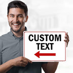 Custom Arrow,Custom Directional Sign, Left Arrow,10x14 Inches, Rust Free .040 Aluminum, Fade Resistant, Made in USA by My Sign Center