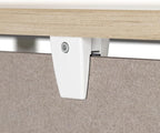 Bush Business Furniture 70W Desktop Privacy Screen in Warm Beige, Desk Mounted Office Partition with Acoustic Sound Dampening Panel