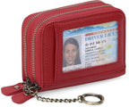 GOIACII Small Genuine Leather Wallet for Women, RFID Blocking Credit Card Holder Wallet