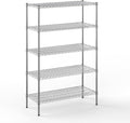 Regal Altair 18" Deep x 42" Wide x 64" Height Wire Shelving Kit | 5-Tier | NSF Commercial Storage Rack Unit
