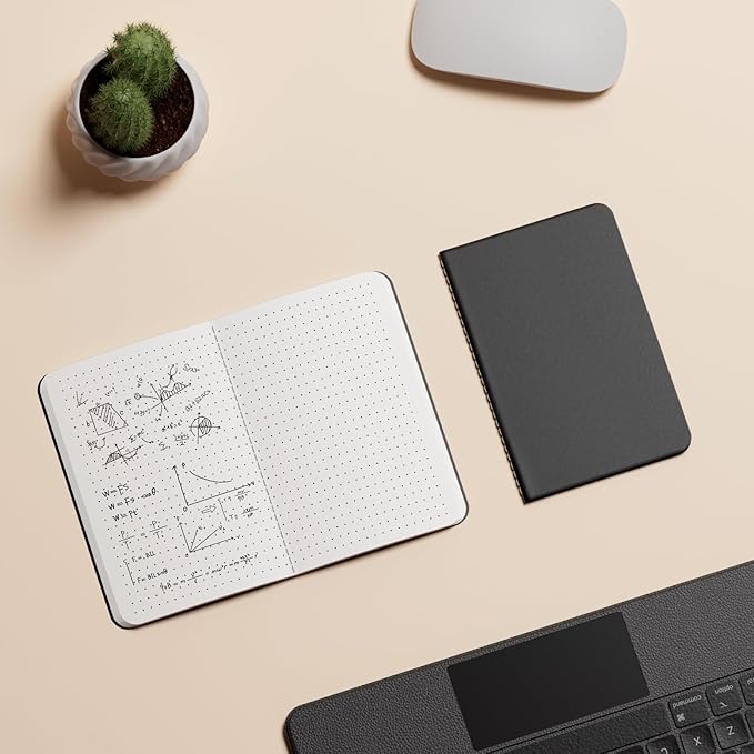 XYark Dot Grid Pocket Notebooks, 20 Pack Mini Notebook Bulk, 3.5x5.5 inch, A6 Size Thick 80GSM Dotted Paper, Black Cover Small Journal for Men, Women, Work, Journaling & Business Notes