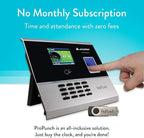 Acroprint ProPunch Time Clock System for Employees – Biometric Fingerprint Time Clock for Small Business, No Monthly Fees, Advanced Time Card Machine with Employee Time Tracker