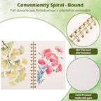 5x7.5 Inch Spiral Watercolor Paper Pad - 30 Sheets 140lb/300g Acid-Free Artist Paper | Tear-Line Perforated Pages for Framing & Mixed Media |Watercolor, Art Journaling (Adults, Students, Travel)