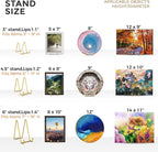 TR-LIFE Plate Stands for Display - 6 Inch Plate Holder Display Stand + Metal Frame Holder Stand for Picture, Decorative Plate, Photo Easel, Tabletop Art (Gold 2 Pack)