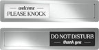 Stainless Steel Do Not Disturb Sign, Premium Please Knock Welcome Signs, Do Not Disturb Door Hanger Sign Alternative, In a Meeting Signs for Office Door, wfh Office Essentials Supplies Decor, 7x1.5