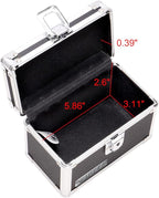 Vaultz VZ01169 Locking Index Card File with Flip Top Holds 350 3 x 5 Cards, Black