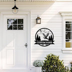 Custom Eagle Metal Signs | Custom Signs Outdoor Metal | Metal Wall Art | Home Decor | Personalized Camping Signs | Custom Name Sign | Eagle Hunter Gifts | Cabin Gun Decor | Housewarming Gifts