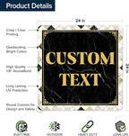 Custom Sign, Custom Street Sign, 11 Font Colors, 13 Font Styles, 4 Hole Options, 22 Sizes, 24x24 Inches, Rust Free DiBound, Fade Resistant, Made in USA by My Sign Center (Marble Tile)
