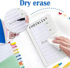 2pcs Dry Erase Chore Chart, Standable Whiteboard Checklist Board, Chore Chart for Kids Routine Chart with Two Markers (Standable)