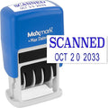 MaxMark Self-Inking Rubber Date Office Stamp with Scanned Phrase & Date - Blue Ink (Max Dater II), 12-Year Band