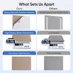 UNECHO 12 Pack 12" X 12" X 0.4" Acoustic Panels for Wall Sound Absorbing,Square Self-Adhesive Sound Panels, High Density Suitable for Multiple Scenarios(Dark Camel)